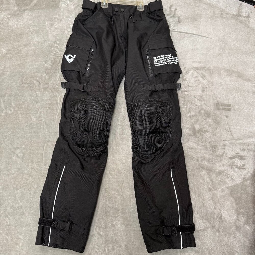 Viking Cycle Men's Black Cargo Motorcycle Pants Size 34